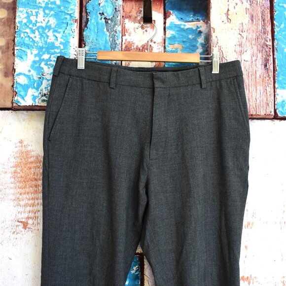 Men's George Premium Comfort Flat Front Suit Pants 34x32 Gray - Picture 2 of 10